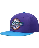 Men's Mitchell & Ness Purple and Turquoise Utah Jazz Hardwood Classics Team Two-Tone 2.0 Snapback Hat