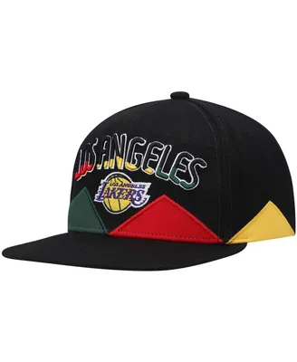 Men's Mitchell & Ness Black Los Angeles Lakers Black History Month Snapback Hat