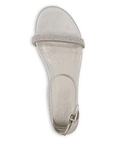 Kenneth Cole New York Big Girls Ankle Strap Sandals - Silver