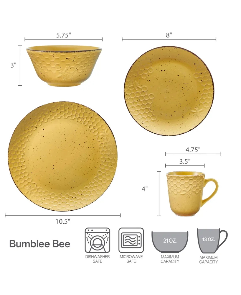 Pfaltzgraff Bumblebee 16 Piece Dinnerware Set