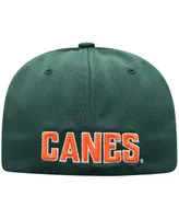 Men's Top of the World Green Miami Hurricanes Reflex Logo Flex Hat