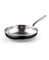 Cook N Home 10-inch Tri-Ply Full Clad Stainless Steel Frying Pan, Silver
