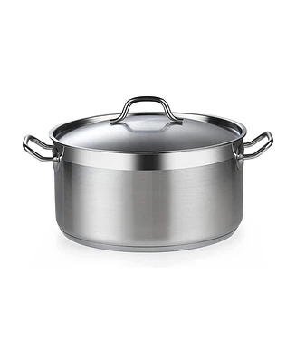 Cooks Standard 9 Quart Professional Stainless Steel Stockpots with lid, Silver