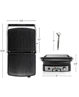 Ovente Electric Panini, Non-Stick, 3 Heat Settings, Drip Tray