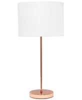 Simple Designs Stick Lamp - White Shade, Rose Gold