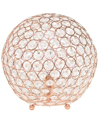 Elegant Designs Elipse 10" Crystal Ball Sequin Table Lamp