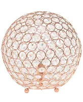 Elegant Designs Elipse 10" Crystal Ball Sequin Table Lamp - Rose Gold