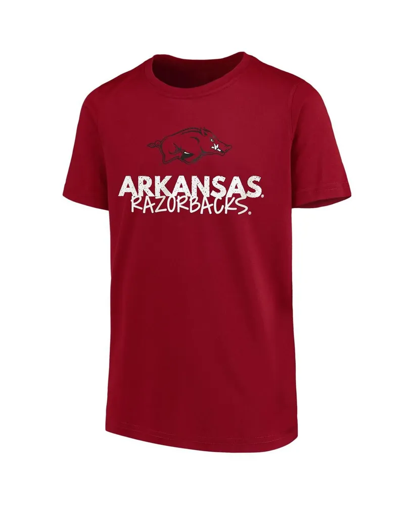 Big Boys Cardinal Arkansas Razorbacks Crew Neck T-shirt