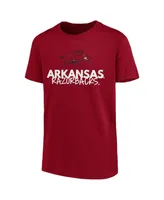 Big Boys Cardinal Arkansas Razorbacks Crew Neck T-shirt