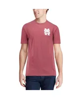 Men's Maroon Mississippi State Bulldogs Baseball Flag Comfort Colors T-shirt