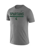 Men's Nike Heathered Gray Michigan State Spartans Team Dna Legend Performance T-shirt