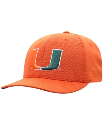 Men's Top Of The World Orange Miami Hurricanes Reflex Logo Flex Hat