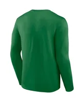 Men's Fanatics Green Oregon Ducks Broad Jump 2-Hit Long Sleeve T-shirt