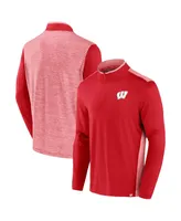 Men's Fanatics Red Wisconsin Badgers Recharged Quarter-Zip Jacket