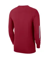 Men's Nike Cardinal Stanford Word Long Sleeve T-shirt