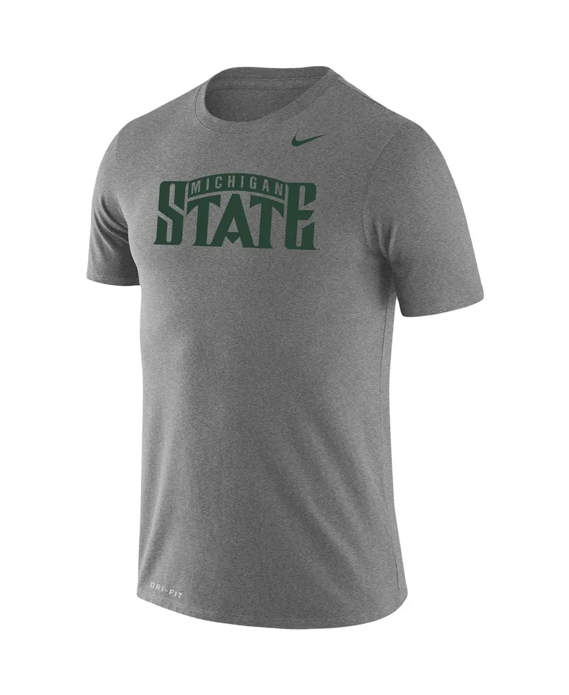Men's Nike Heathered Gray Michigan State Spartans School Logo Legend Performance T-shirt