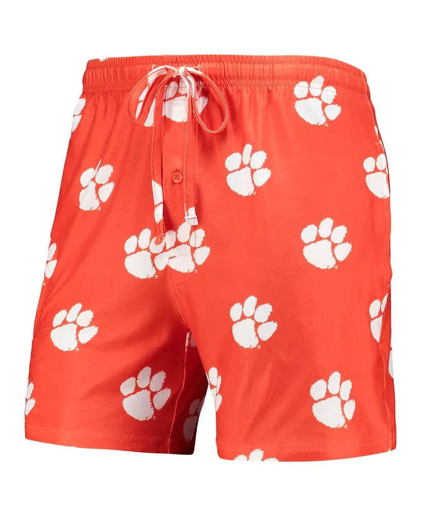 Men's Concepts Sport Orange Clemson Tigers Flagship Allover Print Jam Shorts
