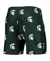 Men's Concepts Sport Green Michigan State Spartans Flagship Allover Print Jam Shorts