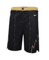 Big Boys Nike Black Toronto Raptors 2021/22 City Edition Courtside Swingman Shorts