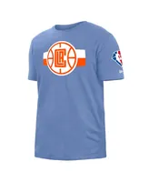 Men's New Era Blue La Clippers 2021/22 City Edition Brushed Jersey T-shirt