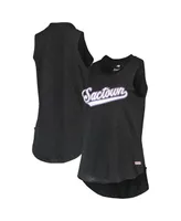 Women's Sportiqe Black Sacramento Kings Sactown Janie Tri-Blend Tank Top