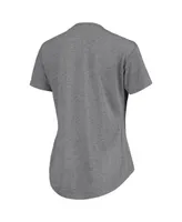 Women's Sportiqe Heathered Gray Charlotte Hornets Tri-Blend Phoebe T-shirt