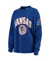 Women's Royal Kansas Jayhawks Edith Long Sleeve T-shirt