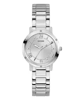 Guess Women's Silver-Tone Stainless Steel Bracelet Watch, 34mm - Silver