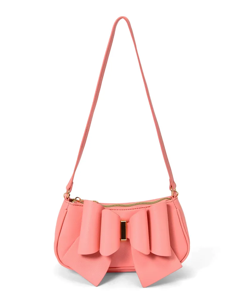 Women's Spring Bow Baguette Shoulder Bag