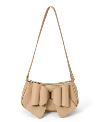 Women's Spring Bow Baguette Shoulder Bag