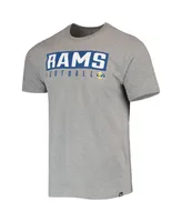 Men's '47 Brand Gray Los Angeles Rams Major Super Rival T-shirt