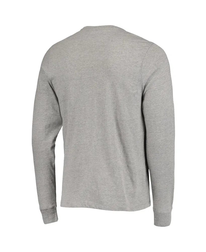 Men's '47 Brand Heathered Gray Los Angeles Rams Arch Super Rival Long Sleeve T-shirt