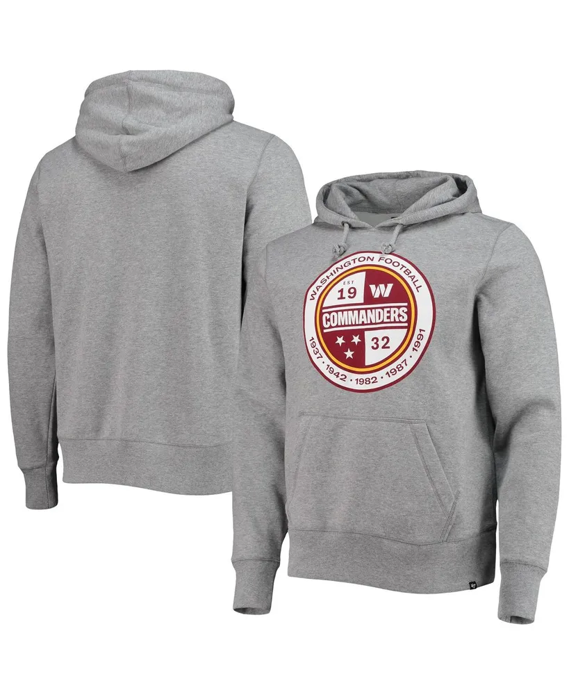 Men's '47 Brand Gray Washington Commanders Imprint Headline Pullover Hoodie