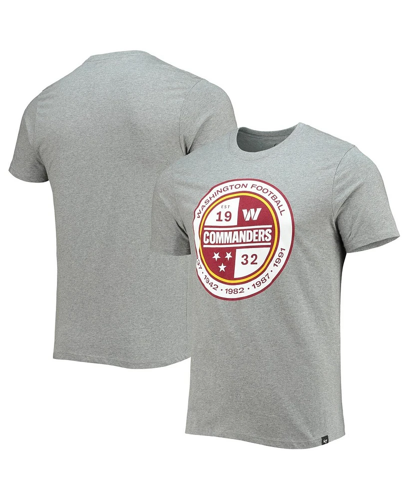Men's '47 Brand Gray Washington Commanders Imprint Super Rival T-shirt