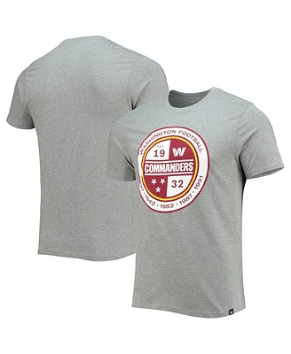 Men's '47 Brand Gray Washington Commanders Imprint Super Rival T-shirt