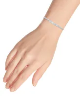 Giani Bernini Cubic Zirconia "Love Yourself" Bolo Bracelet in Sterling Silver, Created for Macy's