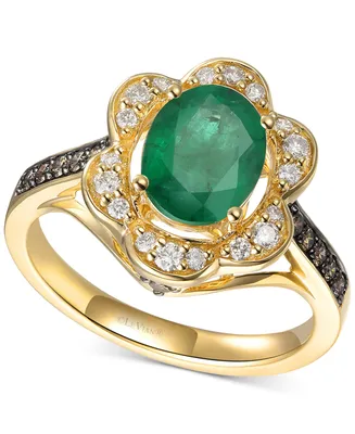 Le Vian Emerald (1-3/8 ct. t.w.) & Diamond (3/8 ct. t.w.) Ring in 14k Gold