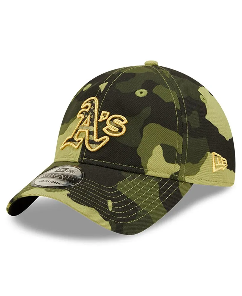 Men's New Era Camo Oakland Athletics 2022 Armed Forces Day 9TWENTY Adjustable Hat