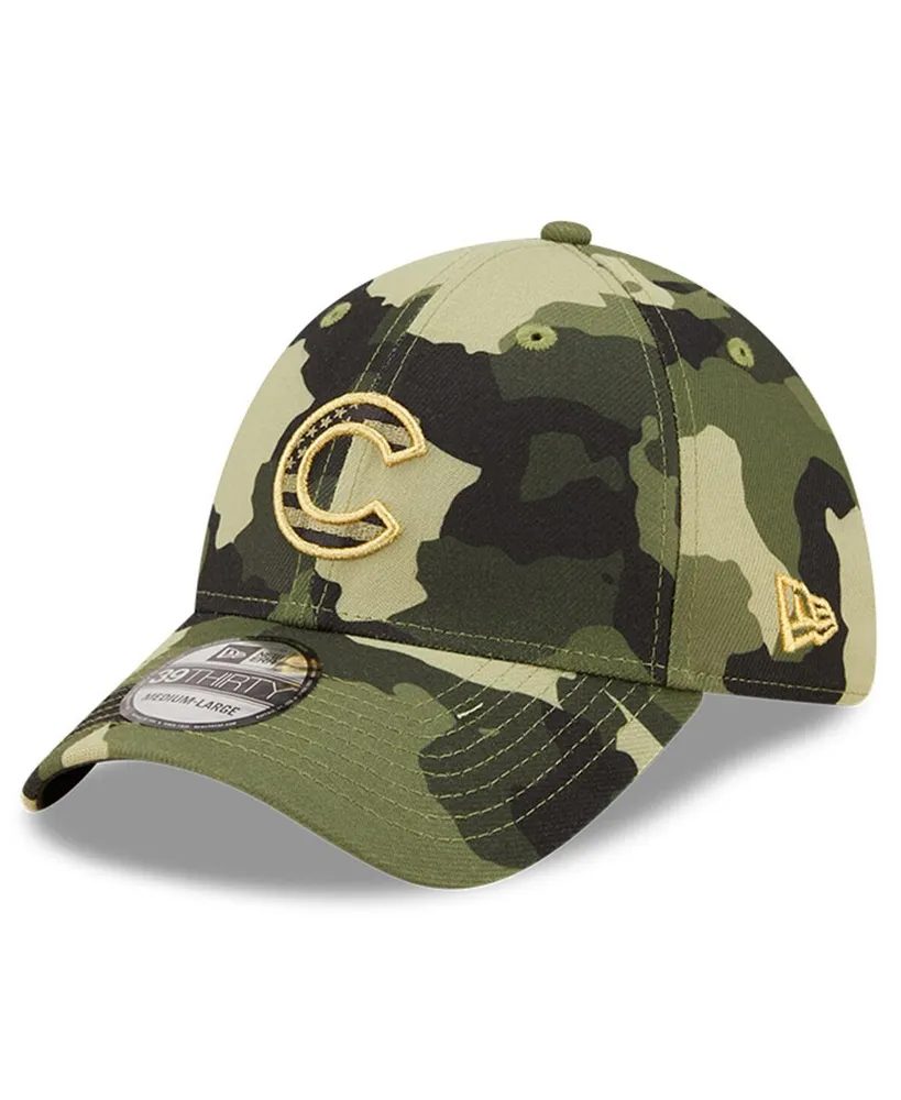 Men's New Era Camo Chicago Cubs 2022 Armed Forces Day 39THIRTY Flex Hat