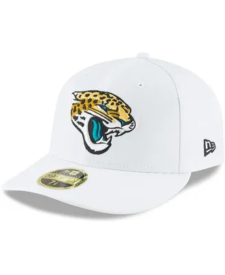 Men's New Era White Jacksonville Jaguars Omaha Low Profile 59FIFTY Fitted Hat