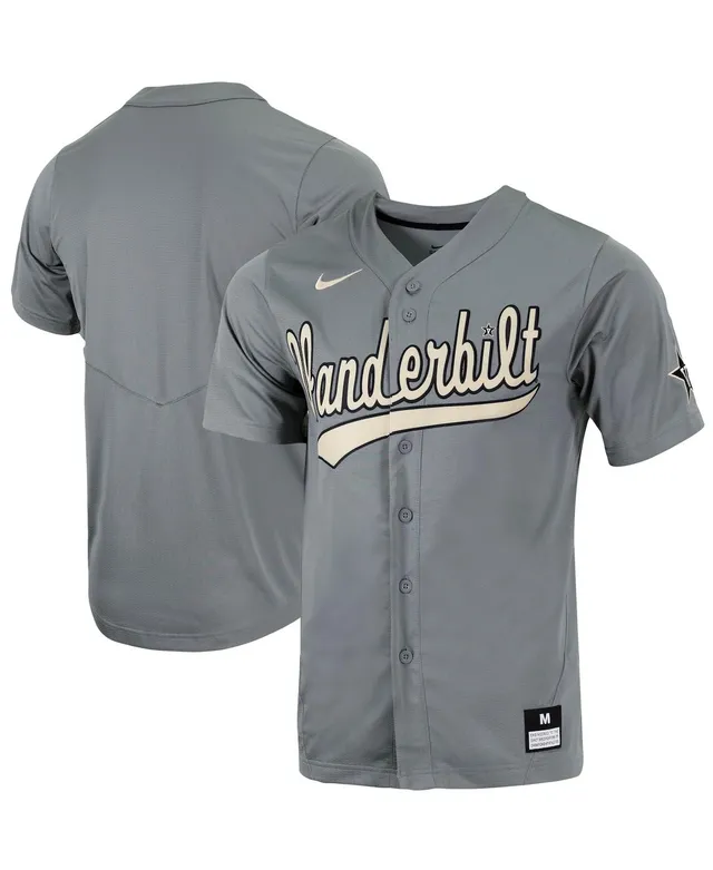 Men's Nike Black Vanderbilt Commodores Vapor Untouchable Elite Replica  Full-Button Baseball Jersey