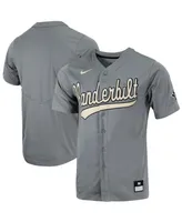 Men's Nike Charcoal Vanderbilt Commodores Replica Full-Button Baseball Jersey