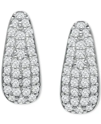 Giani Bernini Cubic Zirconia Pave Huggie Hoop Earrings, Created for Macy's