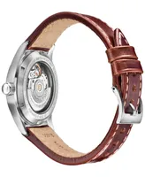 Hamilton Men's Swiss Automatic Khaki Field Brown Leather Strap Watch 38mm