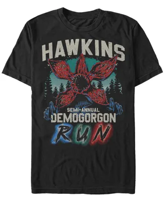 Men's Stranger Things Hawkins Runner Short Sleeve T-shirt