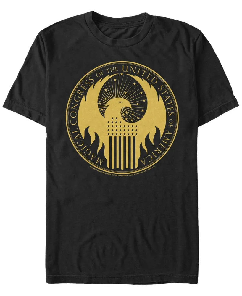 Men's Fantastic Beasts and Where to Find Them Magical Congress Emblem Short Sleeve T-shirt