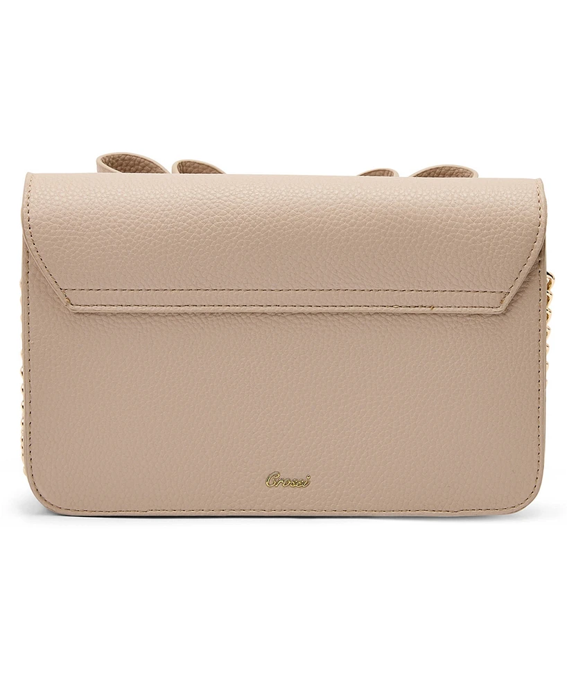 Women's Overflap Double Bowtie Crossbody Bag