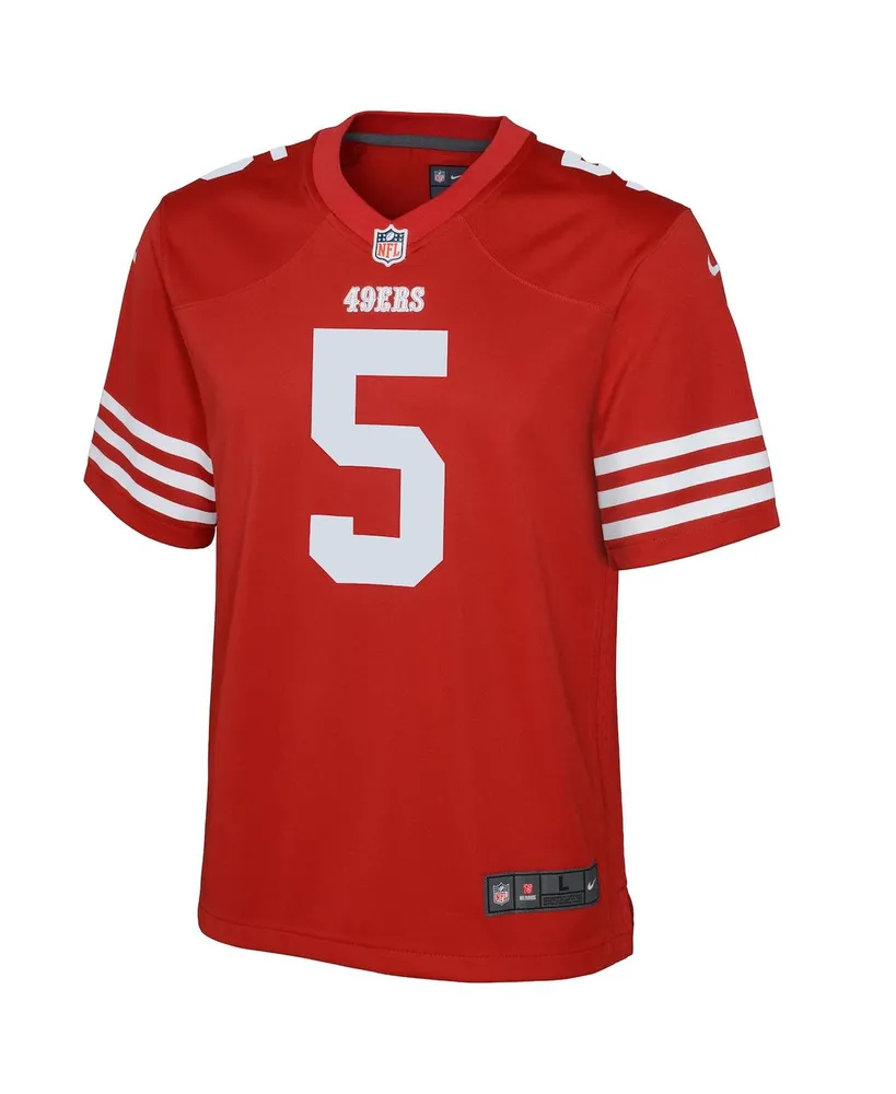 Big Boys Nike Trey Lance Scarlet San Francisco 49ers Game Jersey