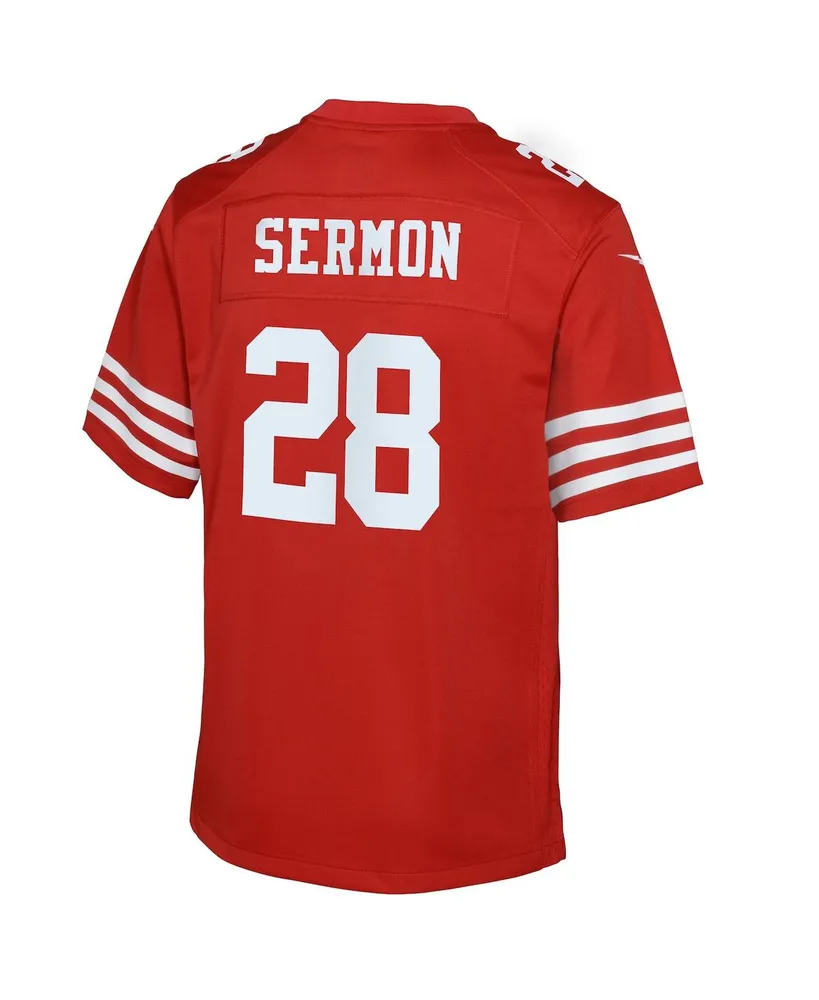 Big Boys Nike Trey Sermon Scarlet San Francisco 49ers Game Jersey