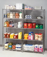 Seville Classics Commercial-Grade 5-Tier Nsf-Certified Steel Wire Wheeled Shelving
